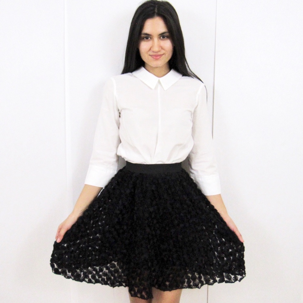 Black Rose Skater Skirt